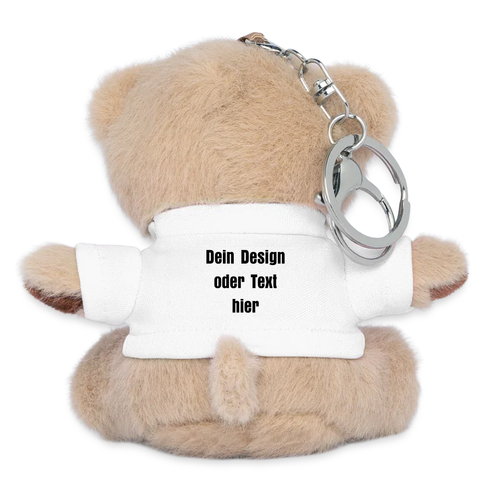 Kuscheltier Schlüsselanhänger - personalisierbar - Weiß