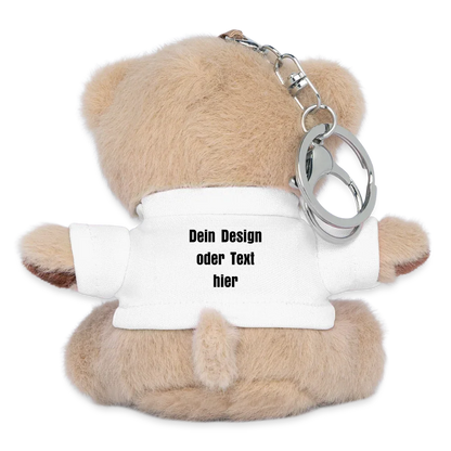 Kuscheltier Schlüsselanhänger - personalisierbar - Weiß