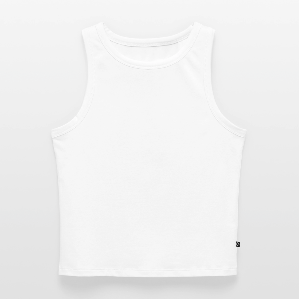 Frauen Cropped Tank Top - personalisierbar - Weiß