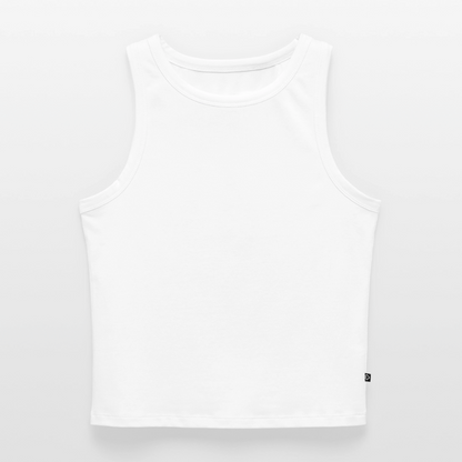 Frauen Cropped Tank Top - personalisierbar - Weiß