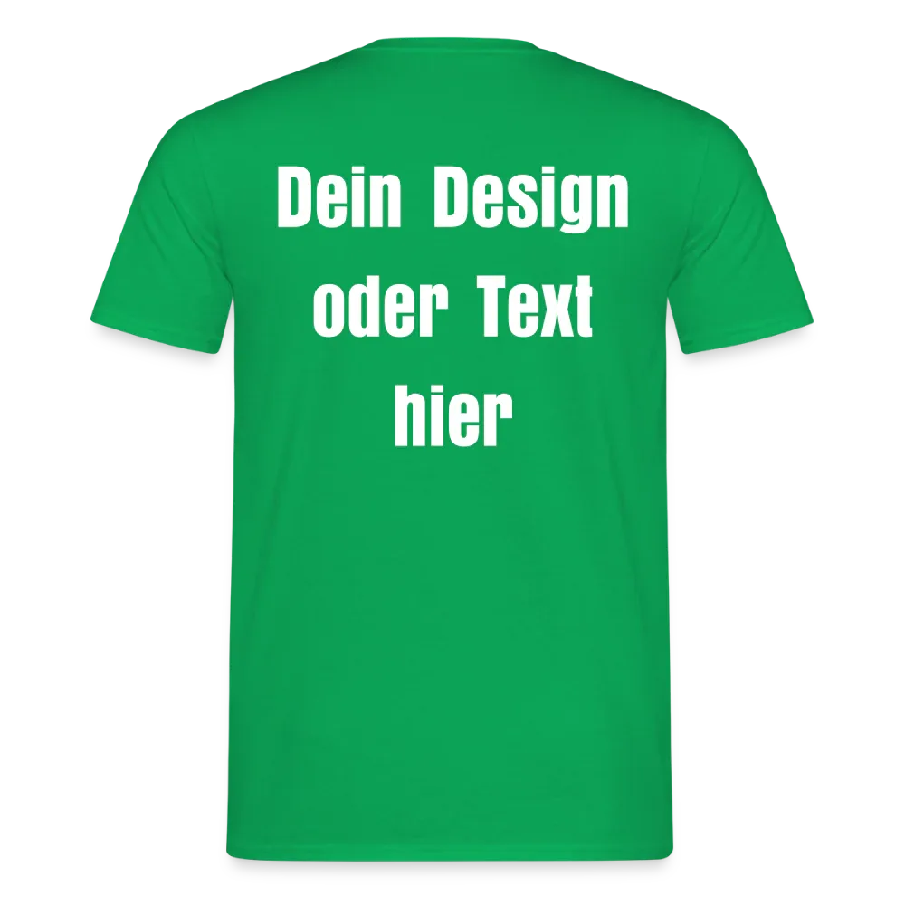 Männer T-Shirt - personalisierbare Vorder- und Rückseite - Kelly Green