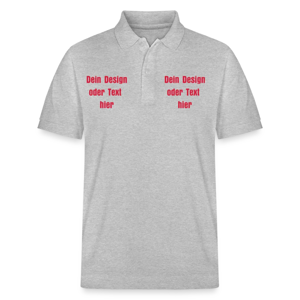 Stanley/Stella Unisex Bio-Poloshirt PREPSTER - personalisierbar - Grau meliert