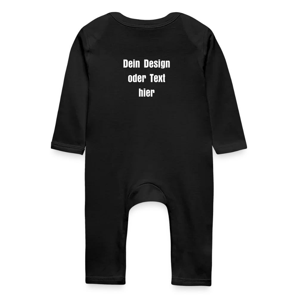 Baby Bio Strampler - personalisierbar - Schwarz