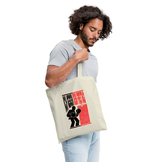 "Ich gegen den Freitag. Boxplakat-Motiv" Stoffbeutel, Farbe Natur