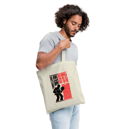 "Ich gegen den Freitag. Boxplakat-Motiv" Stoffbeutel, Farbe Natur