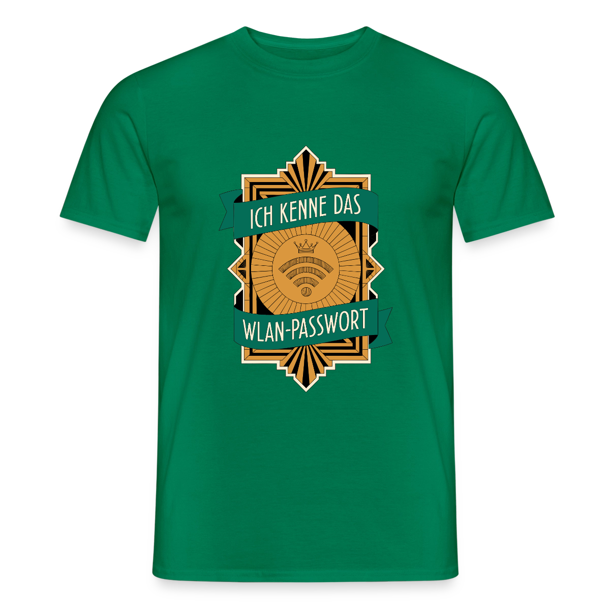 Ich kenne das WLAN-Passwort. Motiv-T-Shirt für Männer, Farbe Kelly Green