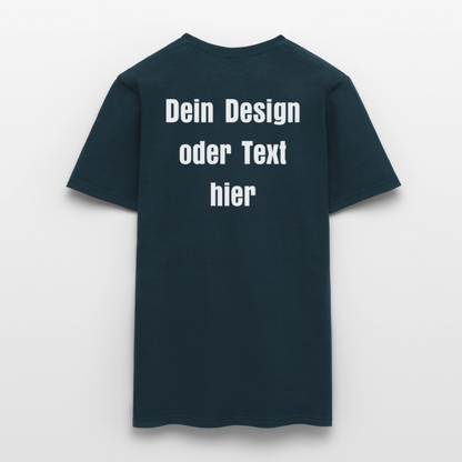 Männer T-Shirt - personalisierbare Vorder- und Rückseite - Navy