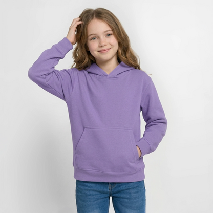 Teenager Hoodie - personalisierbare Vorder- und Rückseite - Lavendel