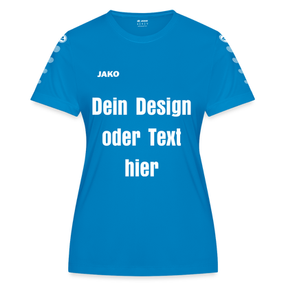 JAKO Frauen Trikot Team - personalisierbare Vorder- und Rückseite - Saphirblau