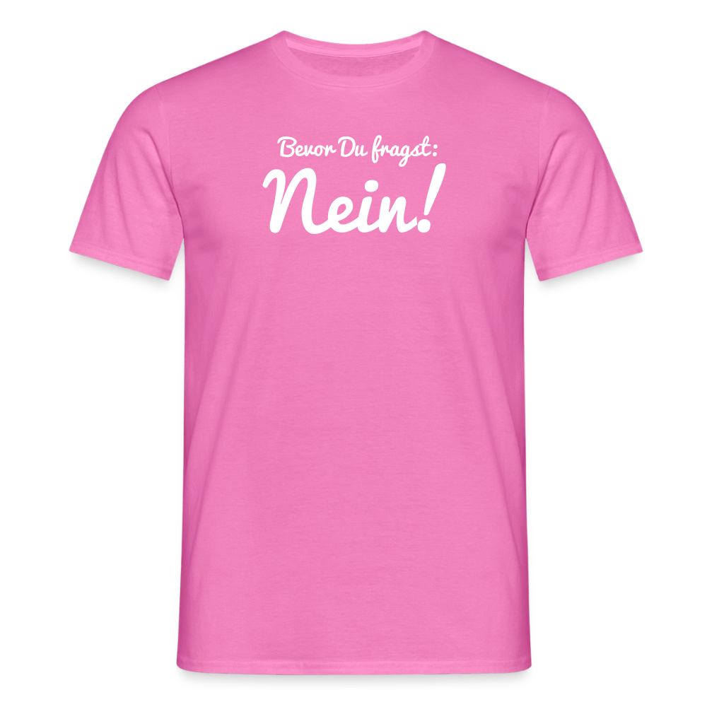 "Nein" Motiv-T-Shirt für Männer - Pink