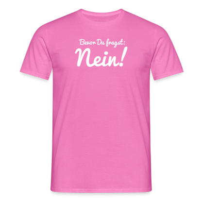 "Nein" Motiv-T-Shirt für Männer - Pink