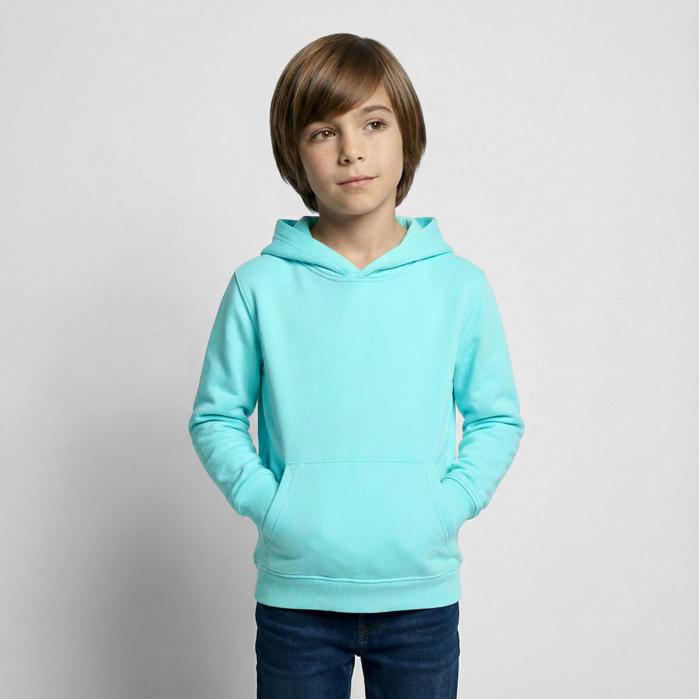 Kinder Hoodie - personalisierbare Vorder- und Rückseite - Pfefferminze