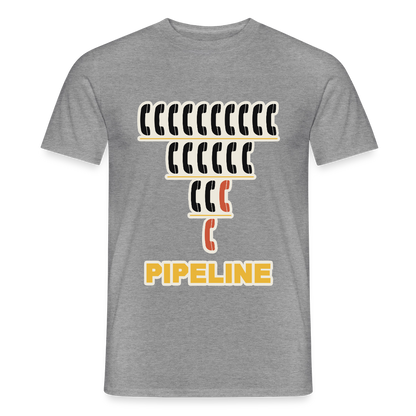Pipeline. Isotype-Motiv Motiv-T-Shirt für Männer, Farbe Graphit meliert