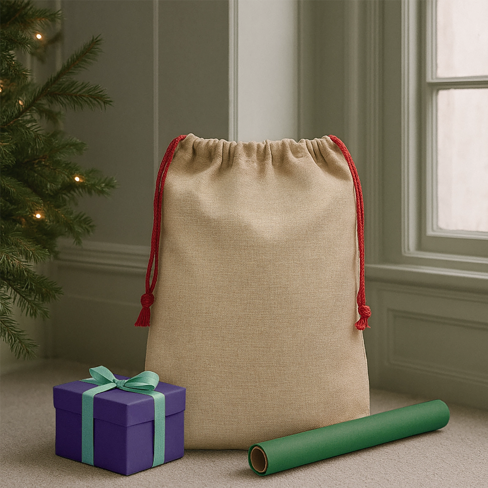 Jute Weihnachtssack - Beige