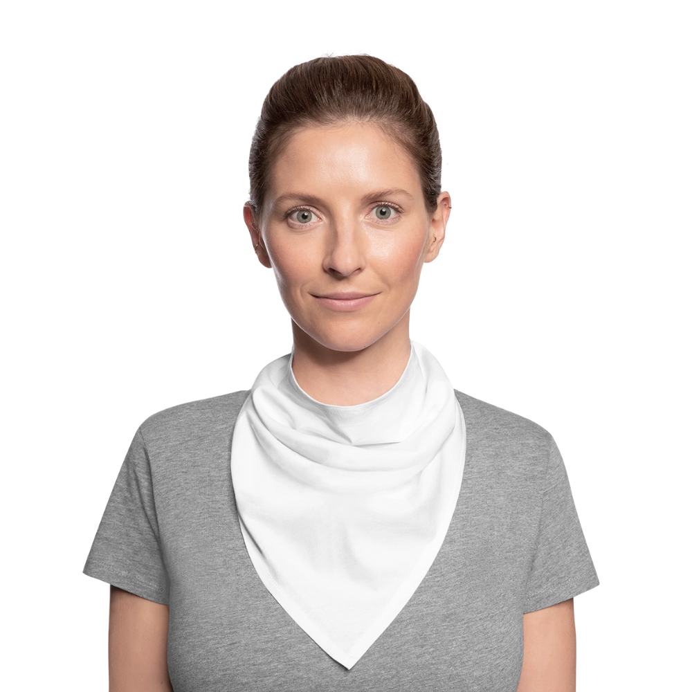 Bandana 100% Baumwolle für Sie und Ihn - personalisierbar - Weiß
