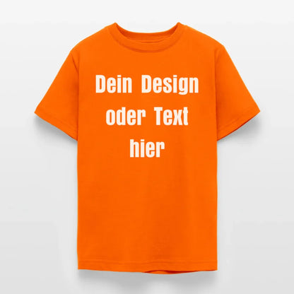 Teenager T-Shirt - personalisierbare Vorder- und Rückseite - Orange
