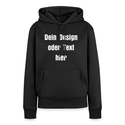 Frauen Premium Hoodie - personalisierbare Vorder- und Rückseite - Schwarz