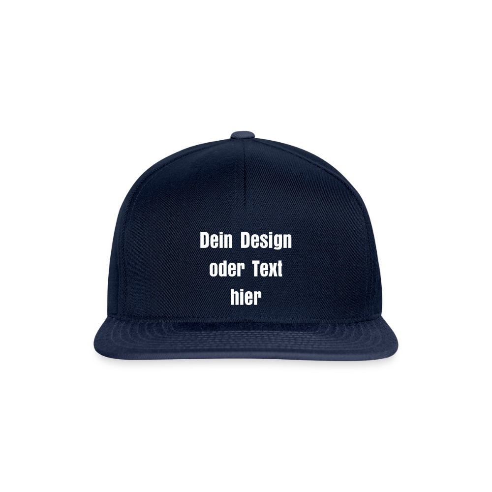 Snapback Cap - personalisierbar - Navy/Navy