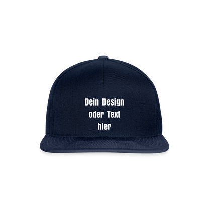 Snapback Cap - personalisierbar - Navy/Navy