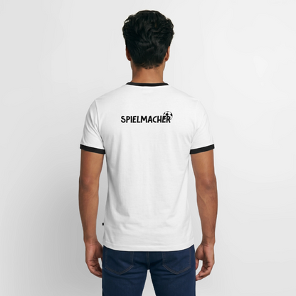Männer T-Shirt Fussball "Spielmacher" - Weiß/Schwarz