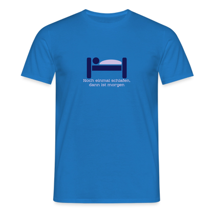 "Schlafen" Motiv-T-Shirt für Männer - Royalblau
