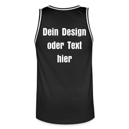 Männer Basketball-Trikot - personalisierbar - Schwarz/Weiß