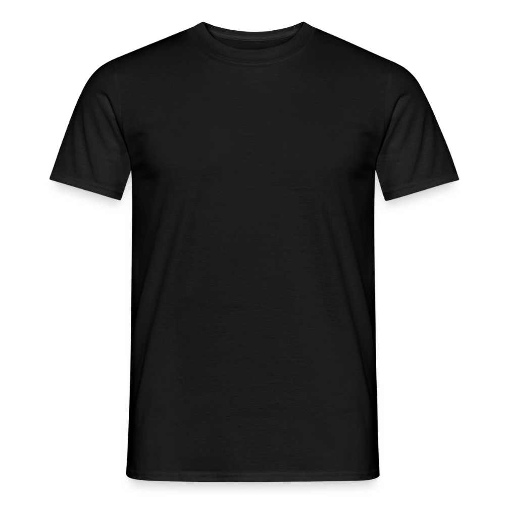 Männer T-Shirt - personalisierbare Vorder- und Rückseite - Schwarz