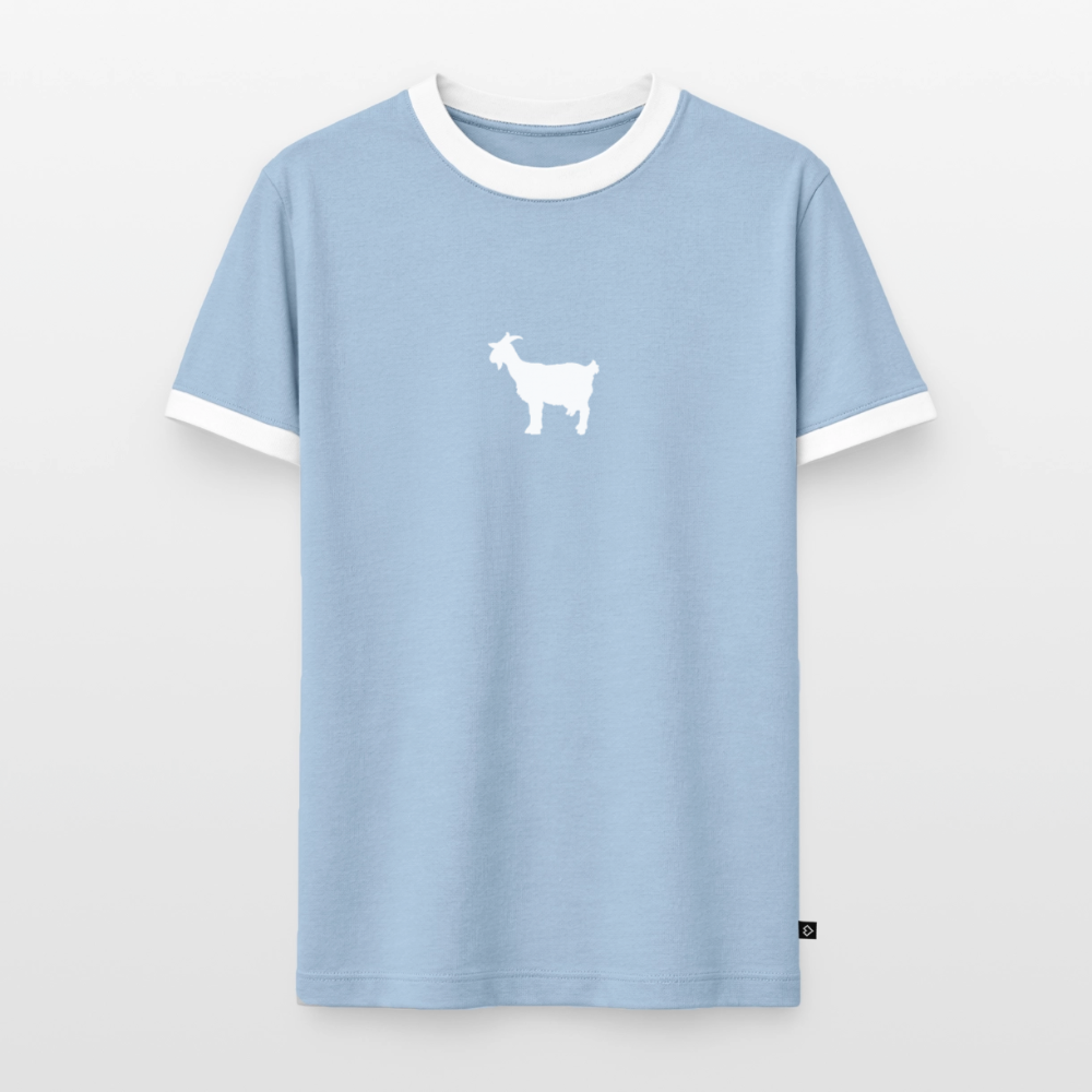 Männer T-Shirt "GOAT" - Hellblau/Weiß 