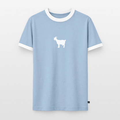 Männer T-Shirt "GOAT" - Hellblau/Weiß 