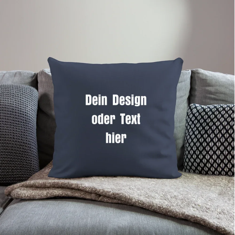 Sofakissen mit Füllung 44 x 44 cm - personalisierbar - Navy