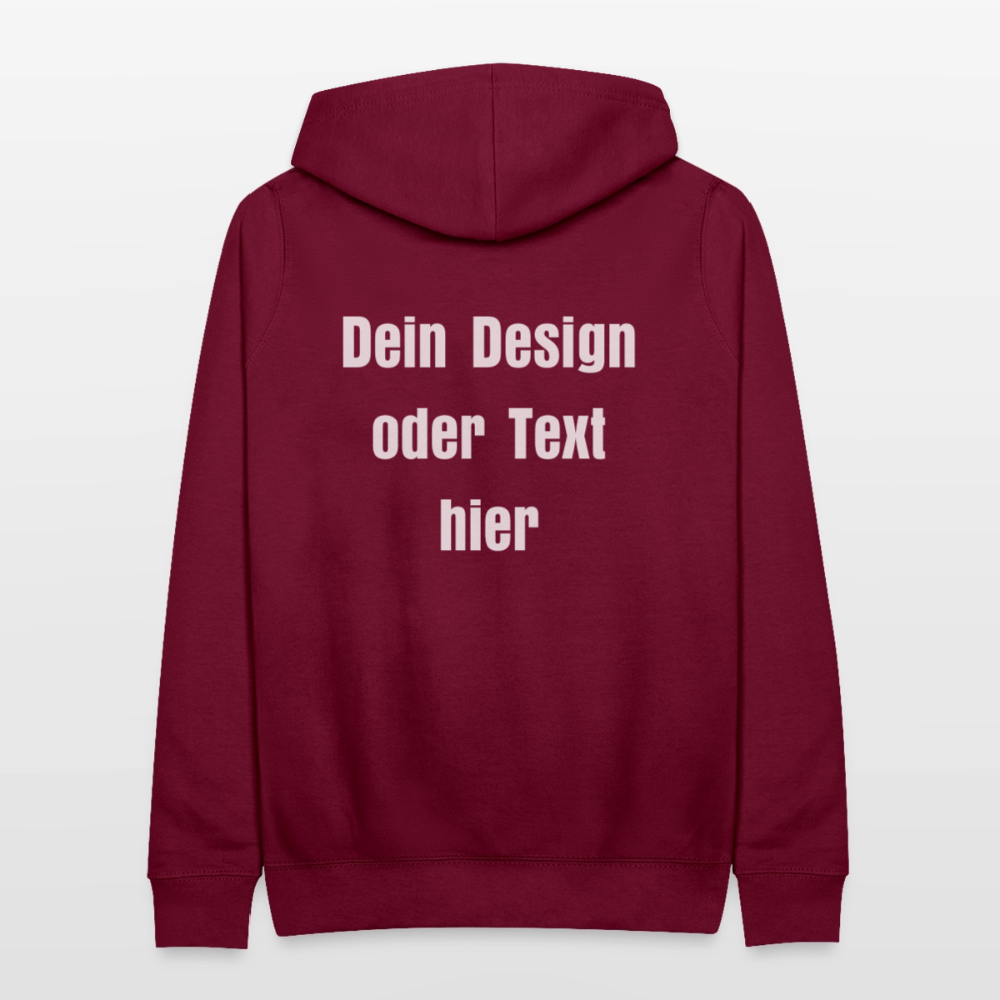Frauen Hoodie - personalisierbare Vorder- und Rückseite - Bordeaux