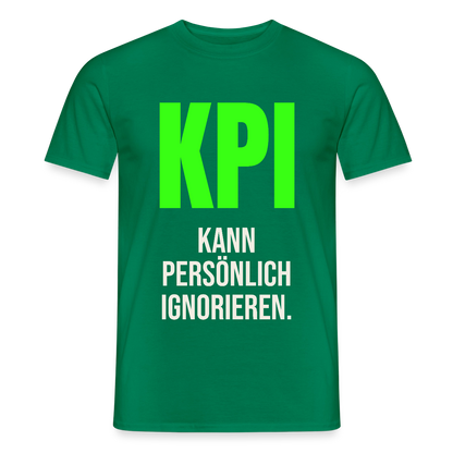 "KPI kann persönlich ignorieren." Motiv-T-Shirt für Männer, Farbe Kelly Green