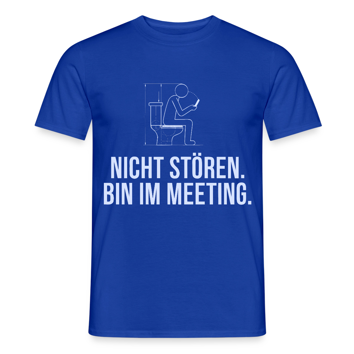 Nicht stören. Bin im Meeting. Motiv-T-Shirt für Männer, Farbe Dunkelblau