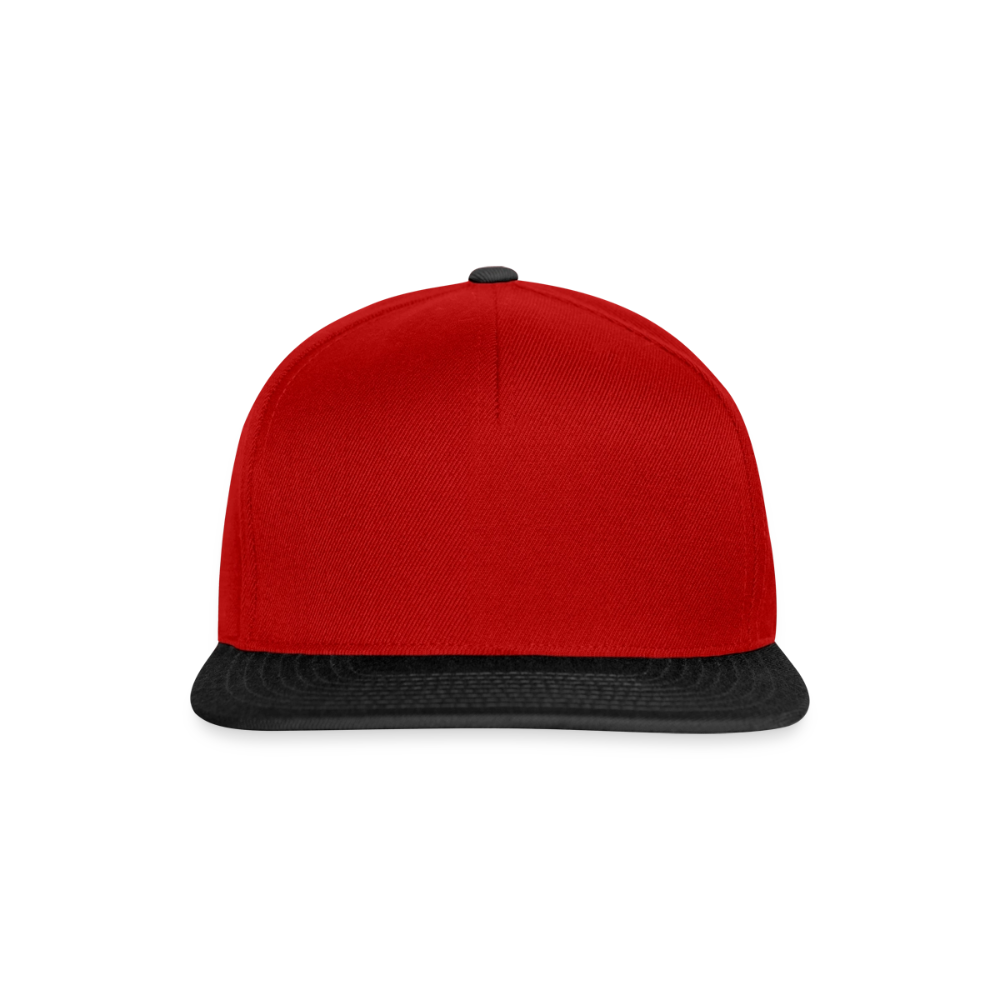 Snapback Cap - personalisierbar - Rot/Schwarz