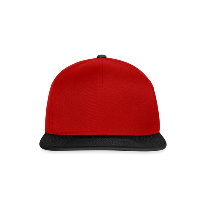 Snapback Cap - personalisierbar - Rot/Schwarz