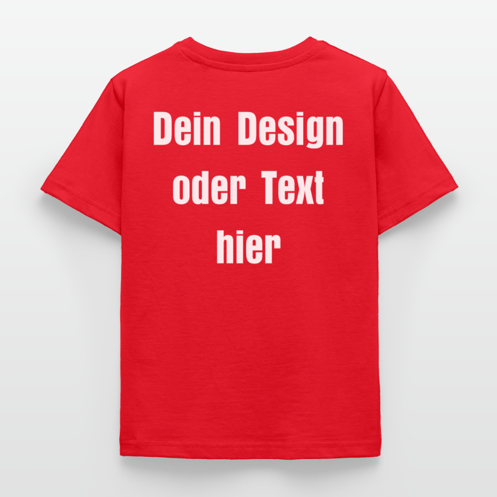 Kinder T-Shirt - personalisierbare Vorder- und Rückseite - Rot