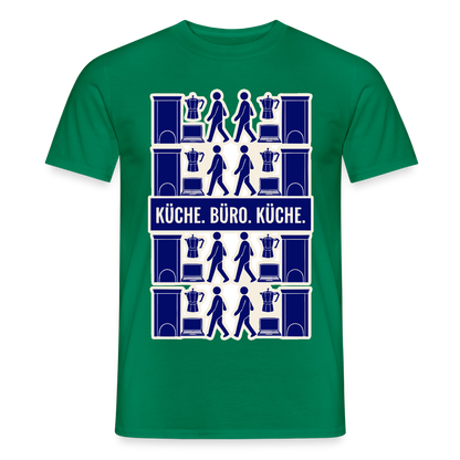 Küche. Büro. Küche. Motiv-T-Shirt für Männer, Farbe Kelly Green