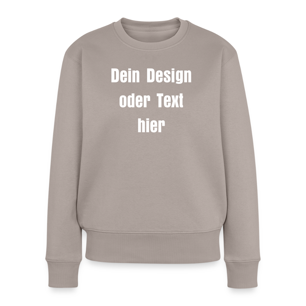 Frauen Premium Pullover - personalisierbar - Taupe