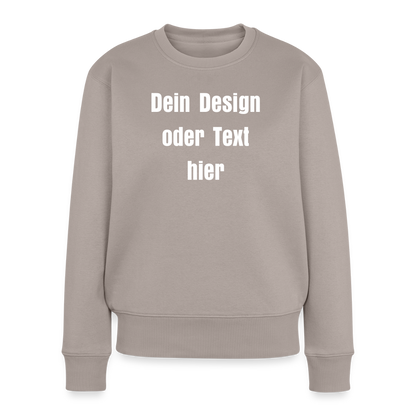 Frauen Premium Pullover - personalisierbar - Taupe