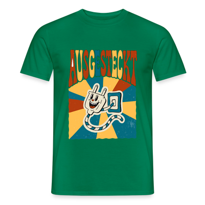 "Ausgesteckt. Midcentury-Motiv" Motiv-T-Shirt für Männer, Farbe Kelly Green