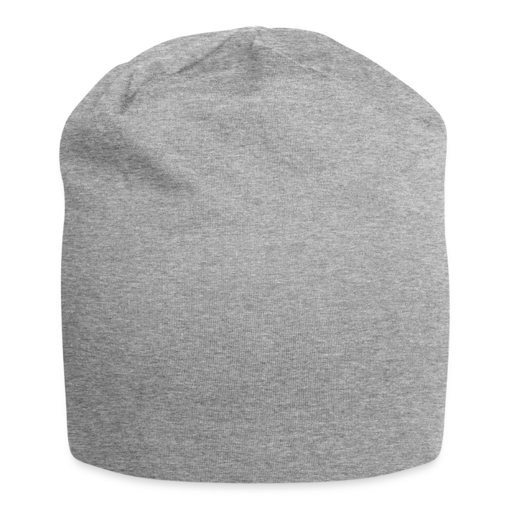 Jersey-Beanie - personalisierbar - Grau meliert