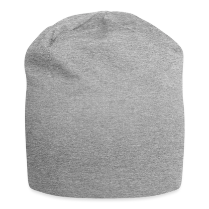 Jersey-Beanie - personalisierbar - Grau meliert