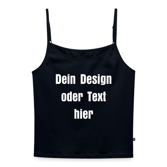 Frauen Spaghetti Tank Top - personalisierbar - Navy