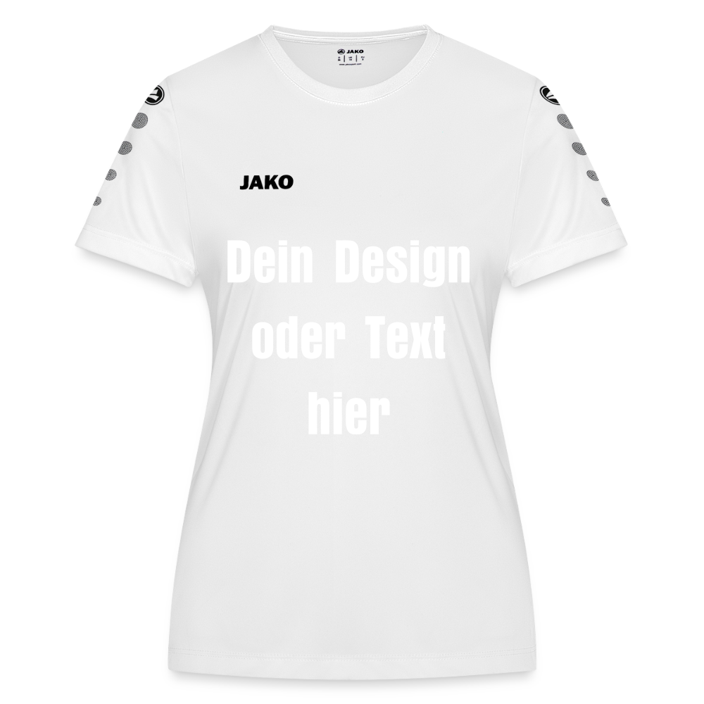 JAKO Frauen Trikot Team - personalisierbare Vorder- und Rückseite - Weiß