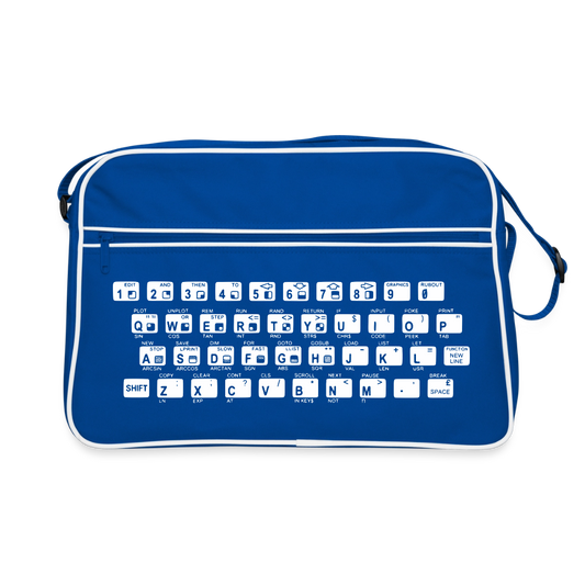 48K ZX Spectrum Retro Tasche - Blau/Weiß