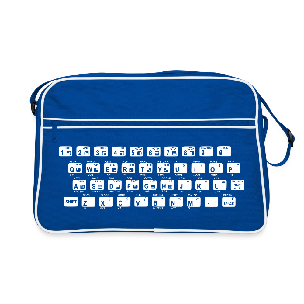 48K ZX Spectrum Retro Tasche - Blau/Weiß