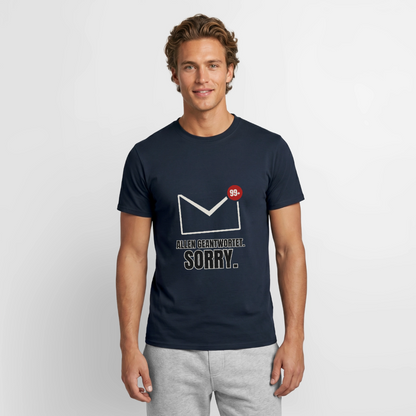 "Allen geantwortet. Sorry." Motiv-T-Shirt für Männer, Farbe Navy