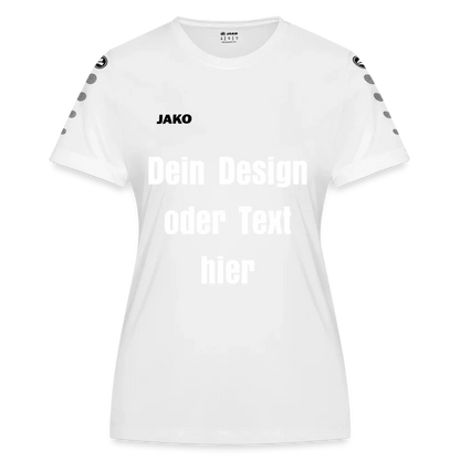 JAKO Frauen Trikot Team - personalisierbare Vorder- und Rückseite - Weiß