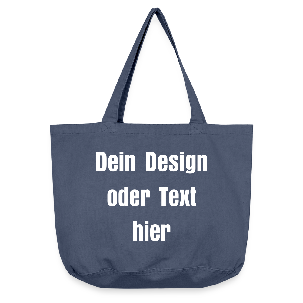 Vintage-Washed Shopper / Einkaufstasche im Vintage Stil - personalisierbar - Vintage Denim