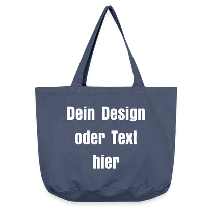 Vintage-Washed Shopper / Einkaufstasche im Vintage Stil - personalisierbar - Vintage Denim